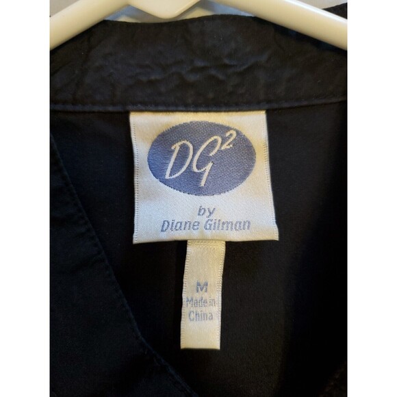 Womens Silk Blouse Sz M Lighweight Button Close Long Sleeve Chest Pocket DG2 - Picture 3 of 11